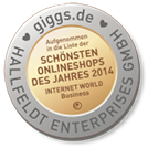 Ausgezeichnet: giggs.de, Schönster Online-Shop des Jahres 2014